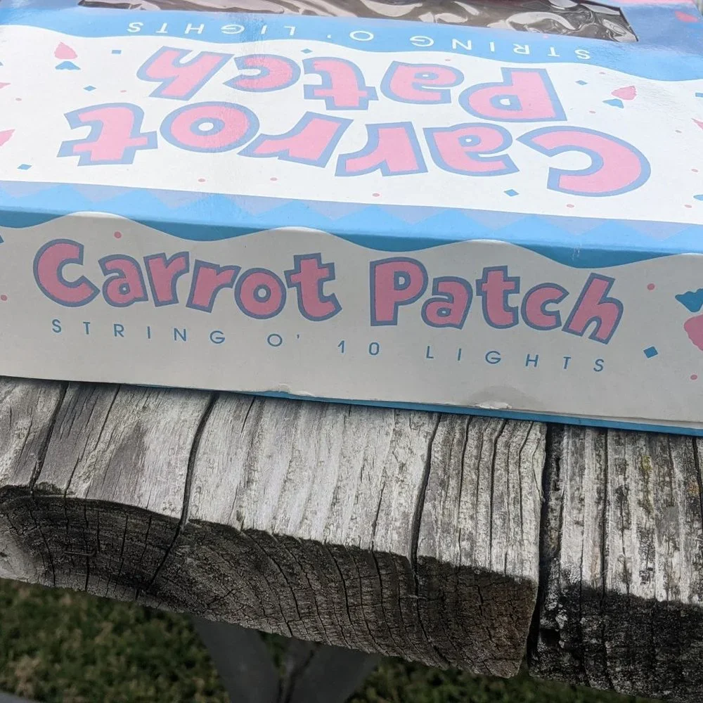Novelty Easter Carrot Lights Vintage